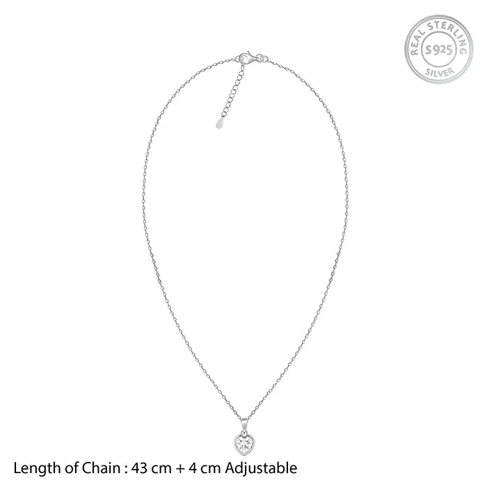 Silver Coeur Set with Link Chain Giva
