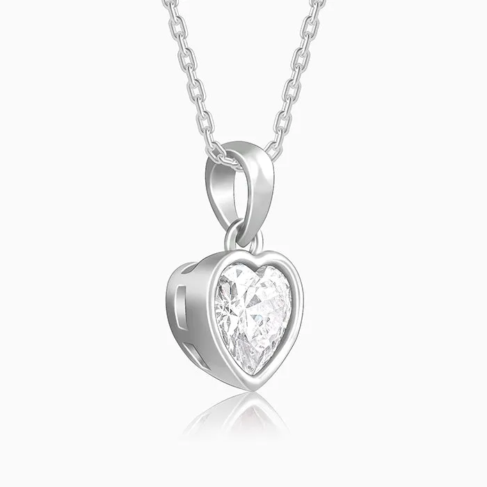 Silver Coeur Set with Link Chain Giva
