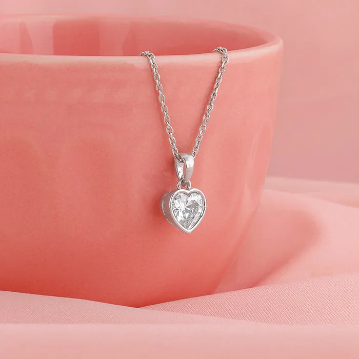 Silver Coeur Set with Link Chain Giva