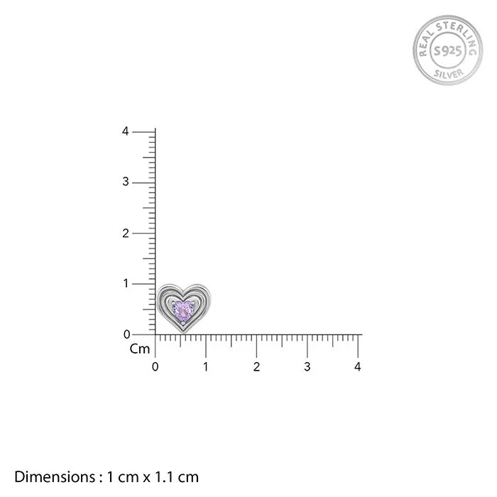 Silver Echo of Love Studs Giva