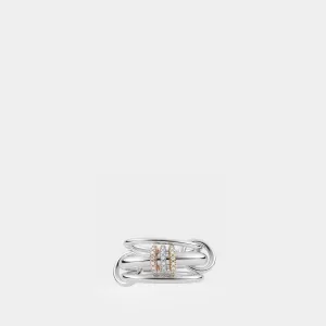 Silver Gemini Sg Pave Ring