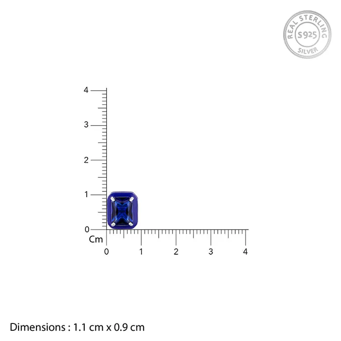 Silver Royal Blue Earrings Giva