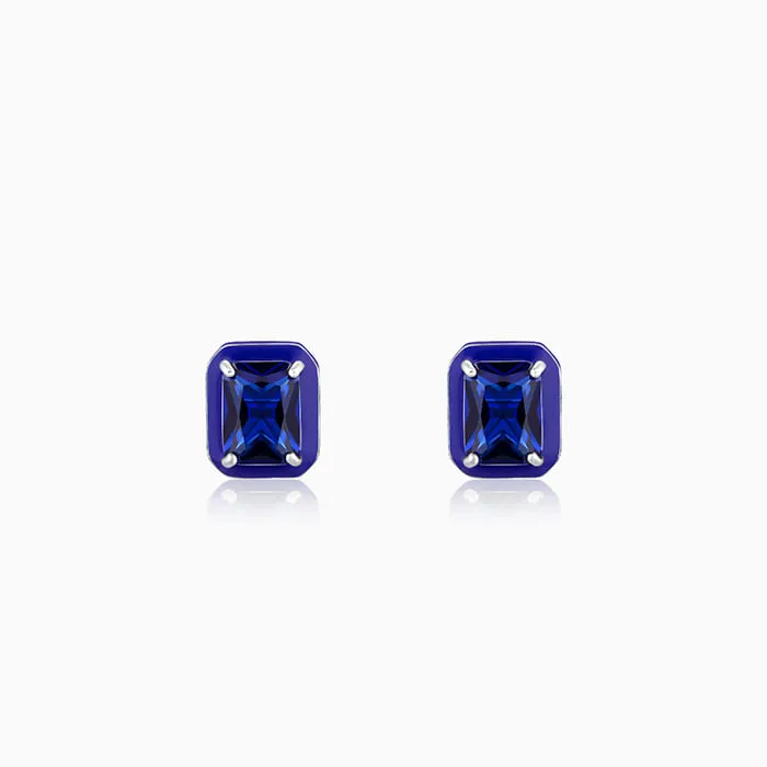 Silver Royal Blue Earrings Giva