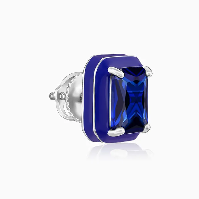 Silver Royal Blue Earrings Giva