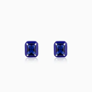 Silver Royal Blue Earrings Giva