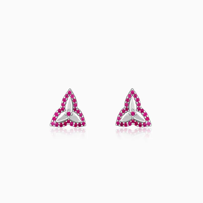 Silver Trillium Trifecta Earrings Giva