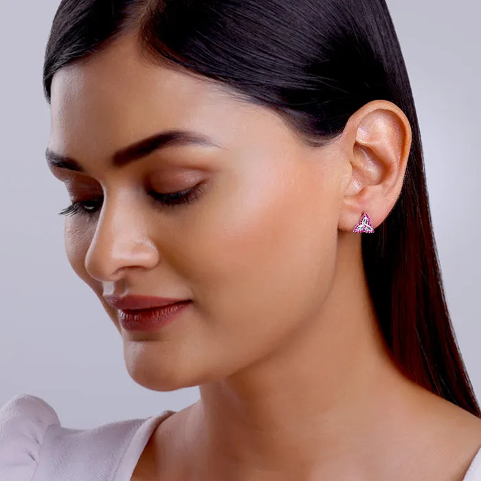 Silver Trillium Trifecta Earrings Giva
