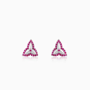 Silver Trillium Trifecta Earrings Giva