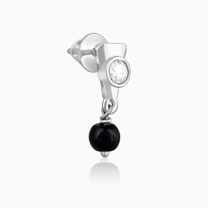 Silver Zirconia Noir Earrings Giva