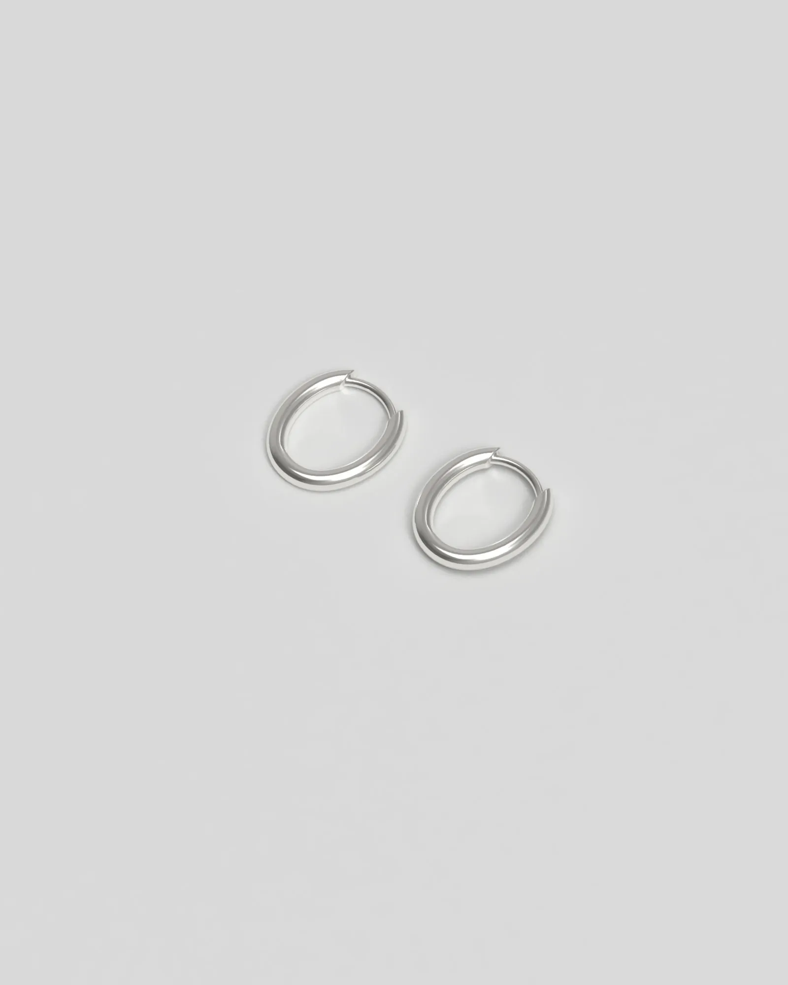 Slim Tiny Silver Hoops