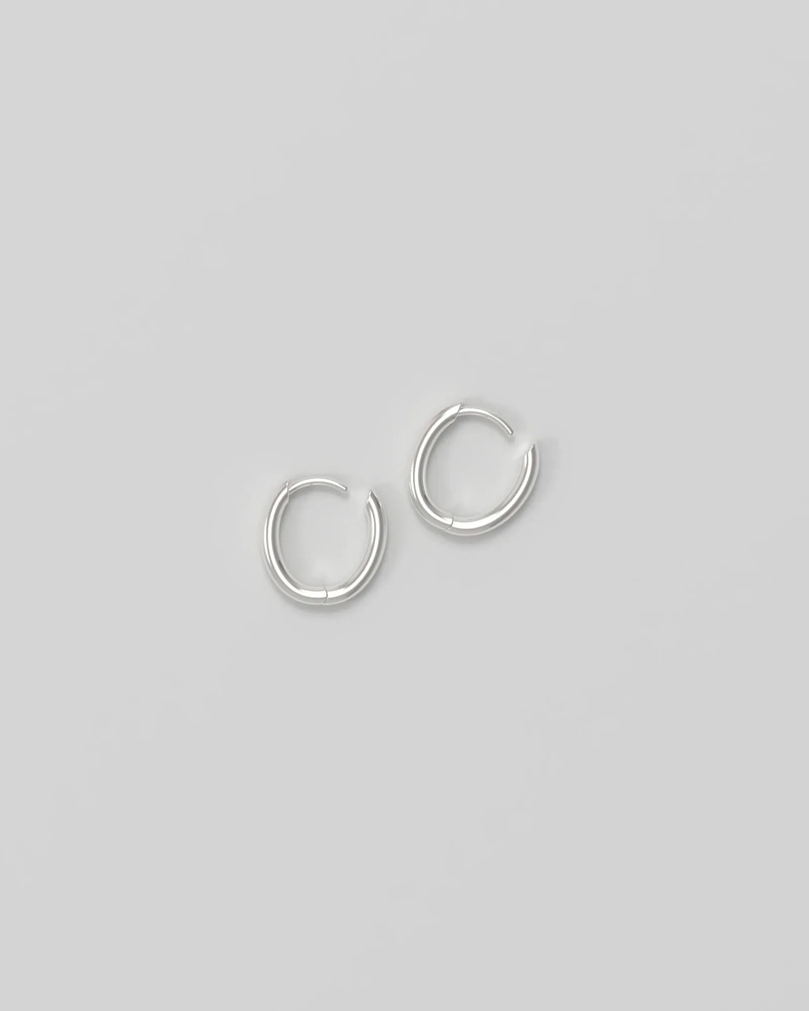 Slim Tiny Silver Hoops