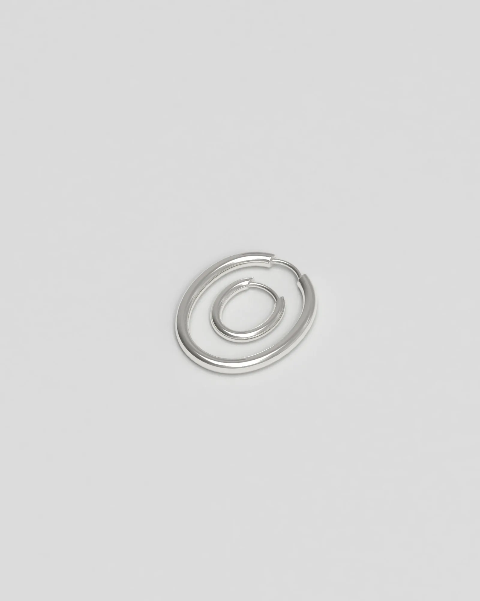Slim Tiny Silver Hoops