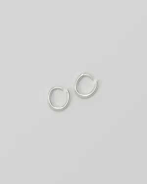 Slim Tiny Silver Hoops