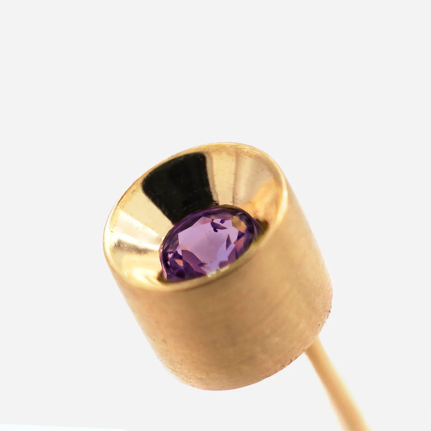 Spot Single 18K & 10K Earring w. 2,5mm Amethyst