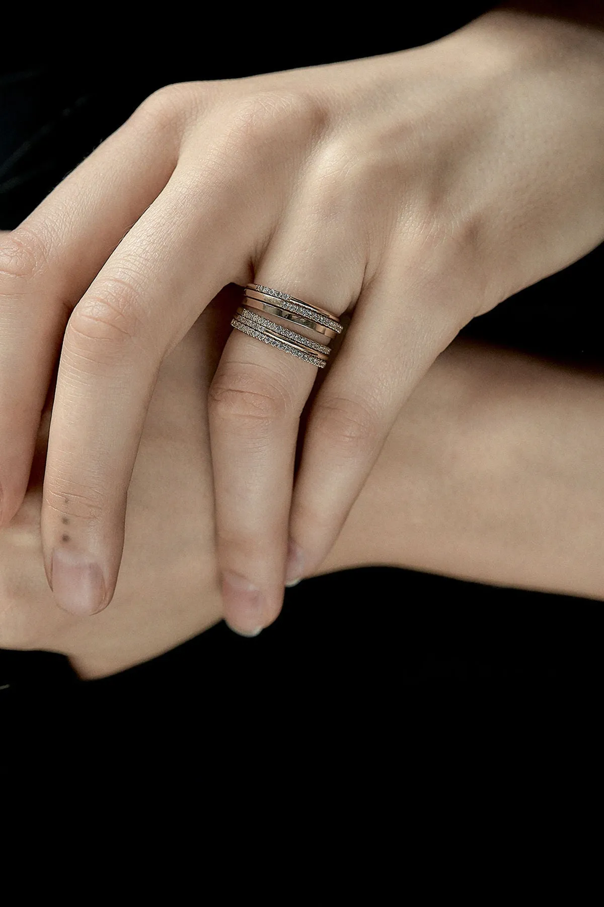 Stacking 1.5 14K Gold, Whitegold or Rosegold Ring