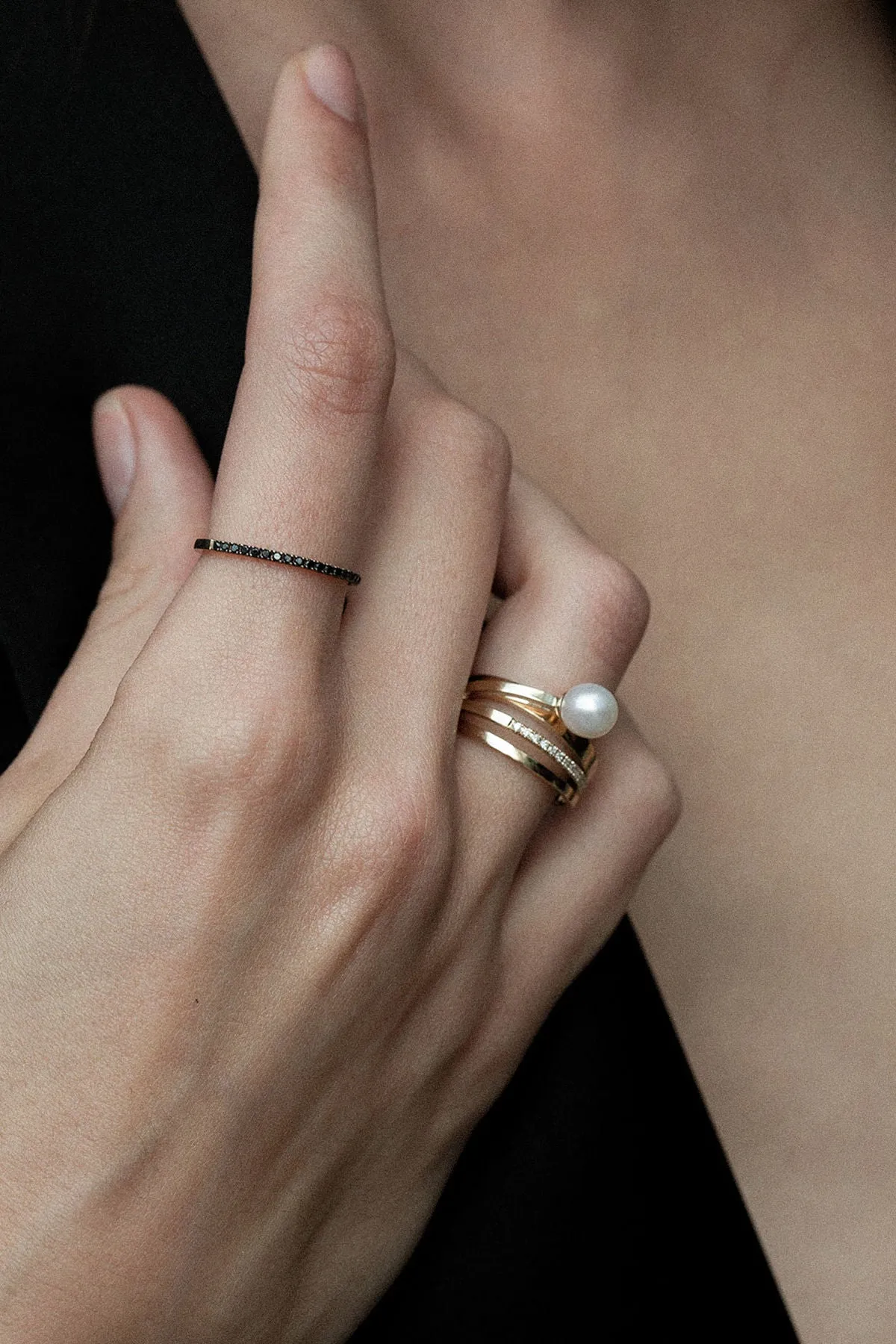 Stacking 1.5 14K Gold, Whitegold or Rosegold Ring