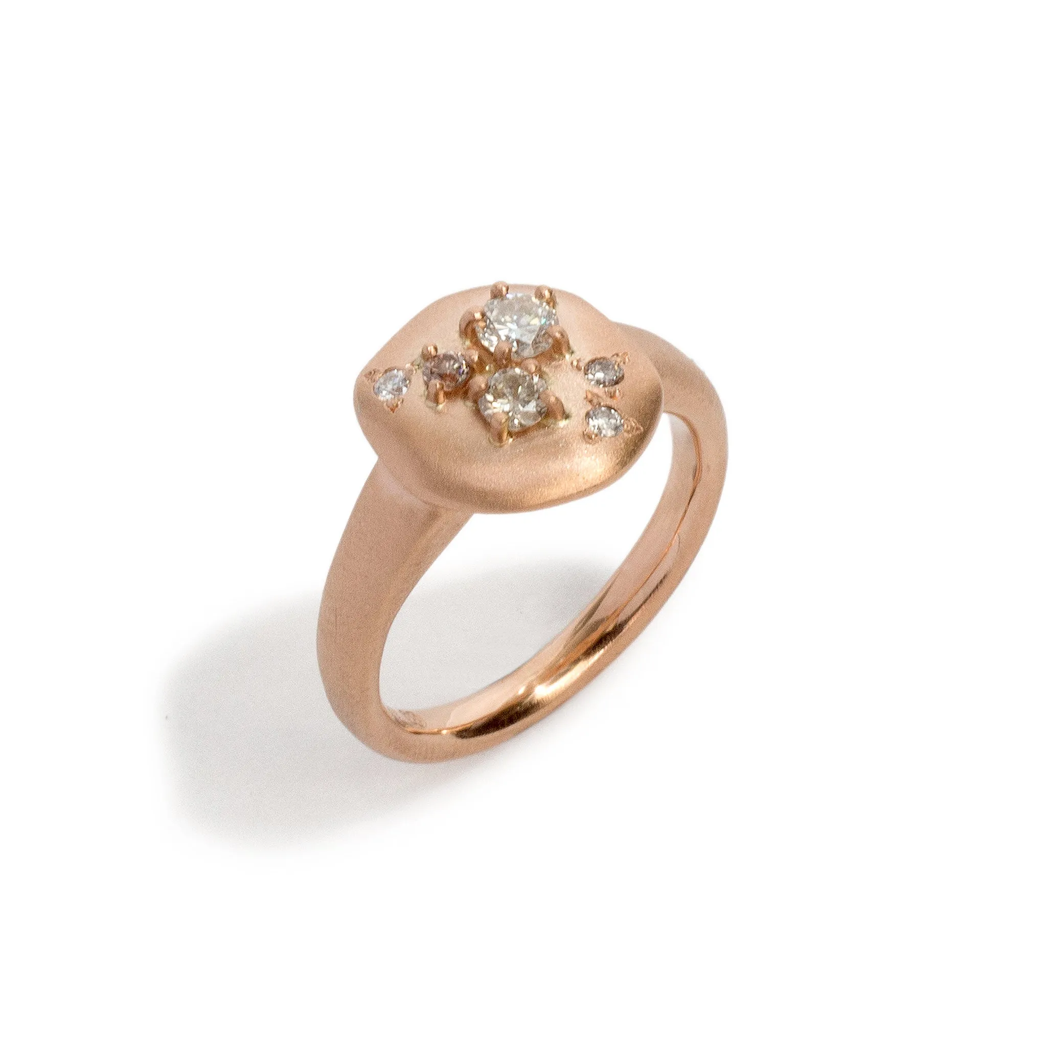 Step Stone Rose Gold Ring Pieces of Eight