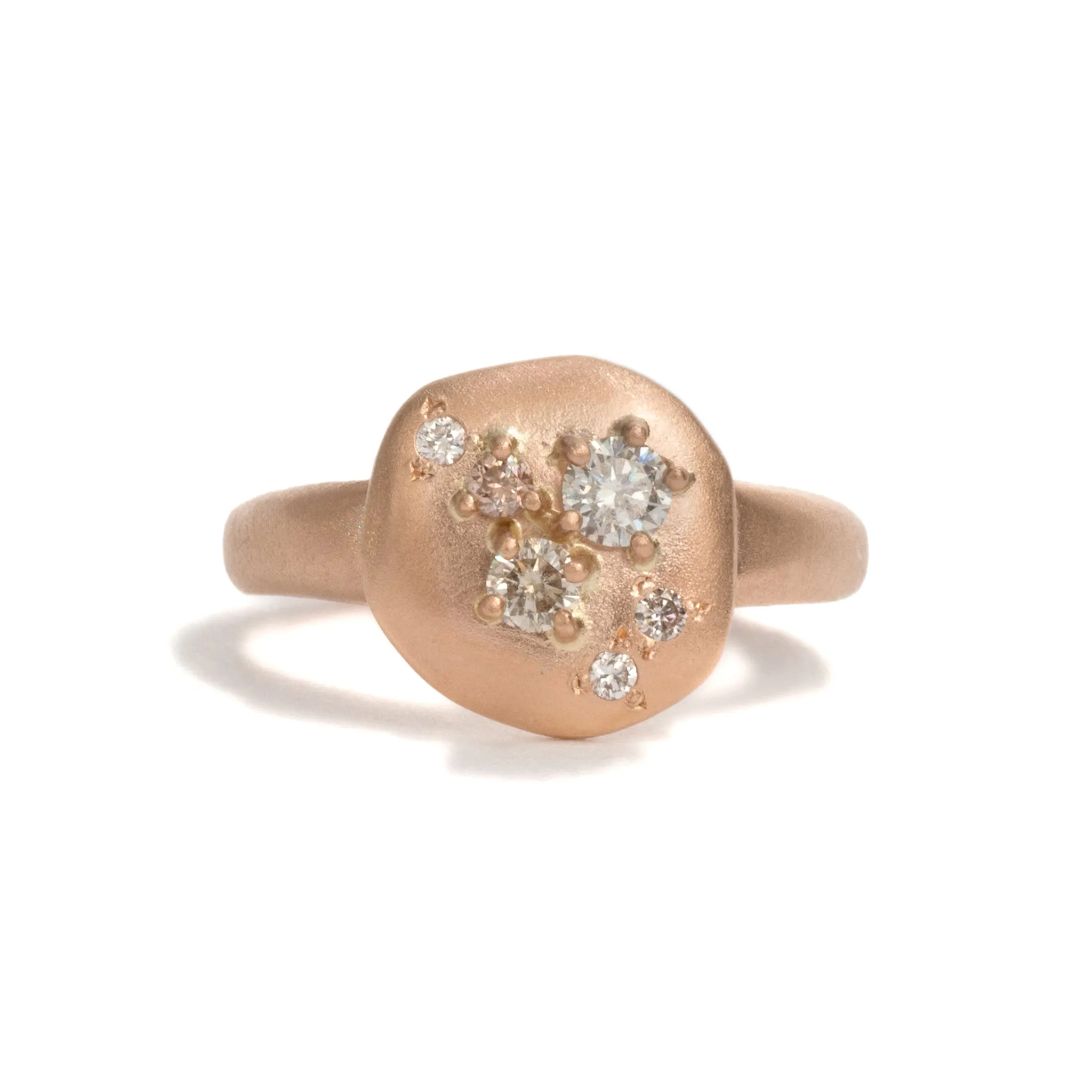 Step Stone Rose Gold Ring Pieces of Eight