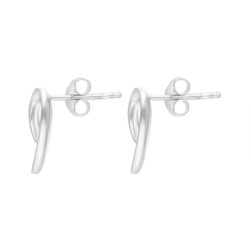 Sterling Silver Heart Spike Earrings D