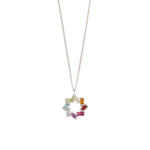 Sterling Silver Infinite Rainbow Necklace Pieces of Eight
