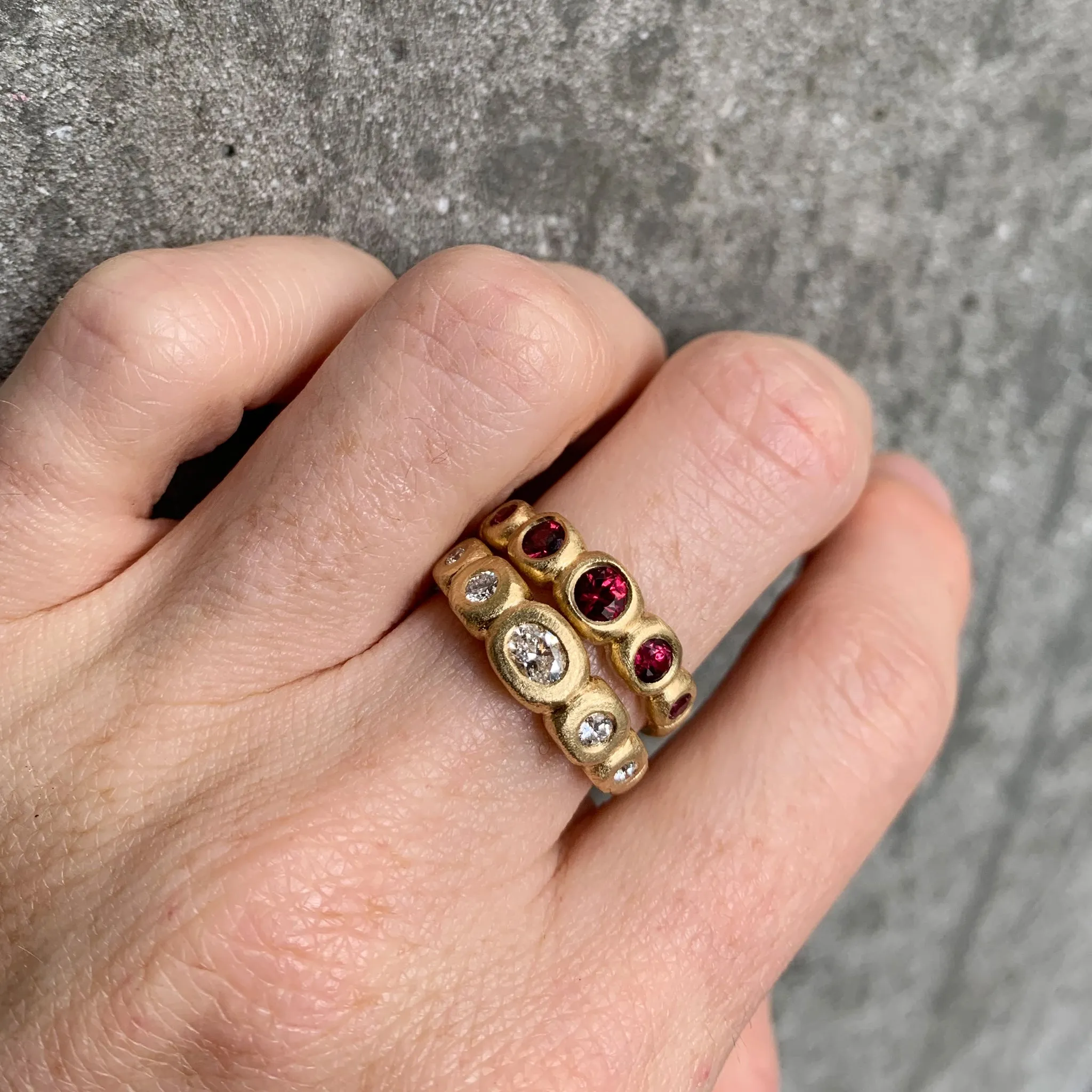 Summer Storm River Stones Ring Pieces of Eight