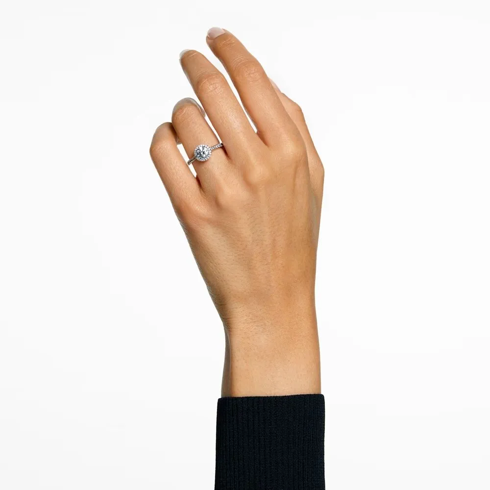 Swarovski Constella Cocktail Ring Round cut Pavé White Rhodium plated  55