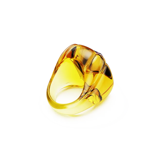 Swarovski Dulcis cocktail Ring Cushion cut Pavé Yellow
