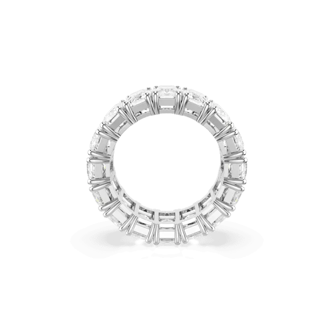 Swarovski Matrix Vittore Ring Baguette cut White Rhodium plated Size 50