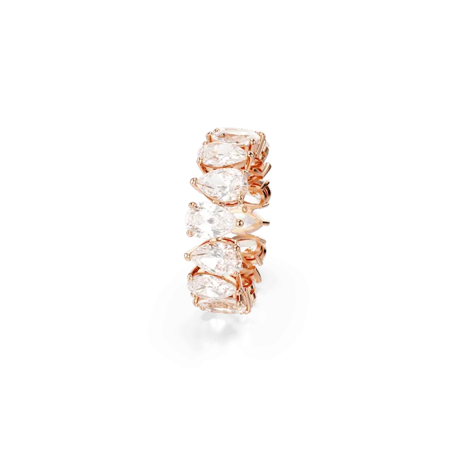 Swarovski Matrix Vittore Ring Pear cut White Rose gold-tone finish