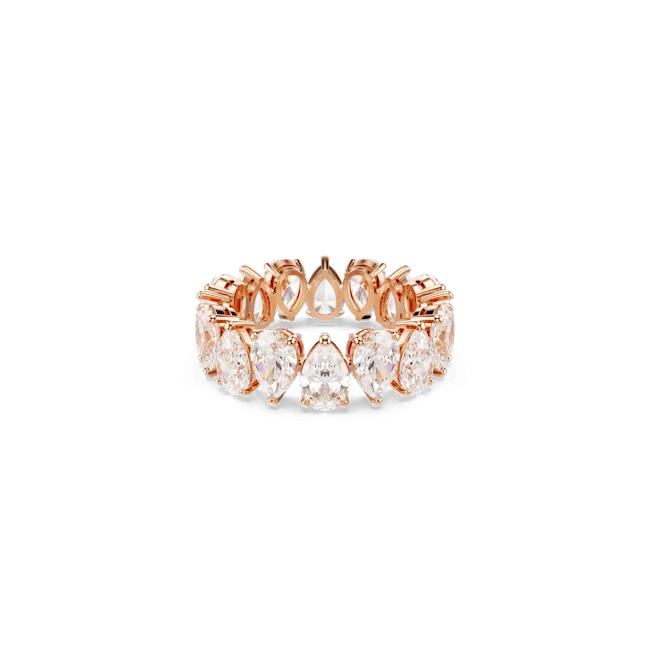 Swarovski Matrix Vittore Ring Pear cut White Rose gold-tone finish