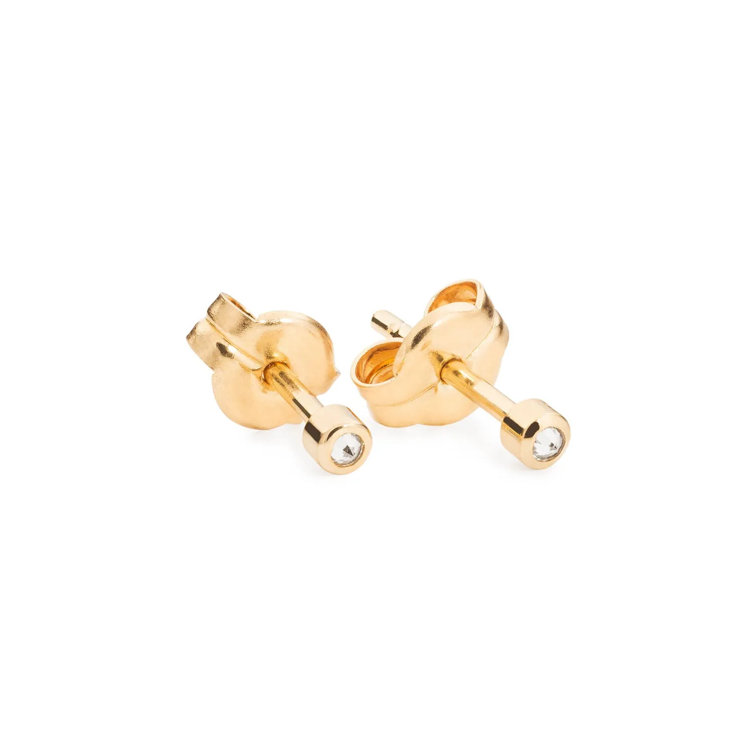 Taygeta 01 18K Gold Studs w. Diamonds
