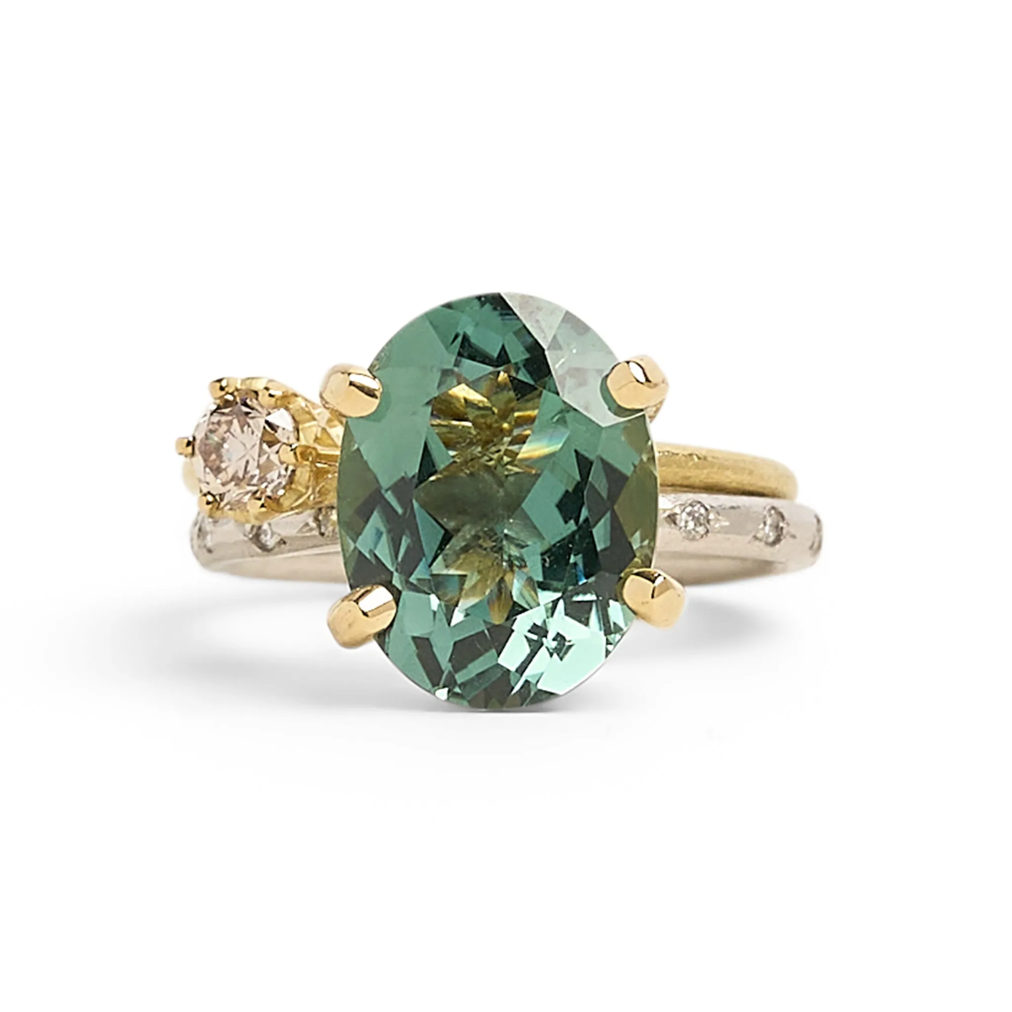 Teal Tourmaline Stack Ring Pieces of Eight