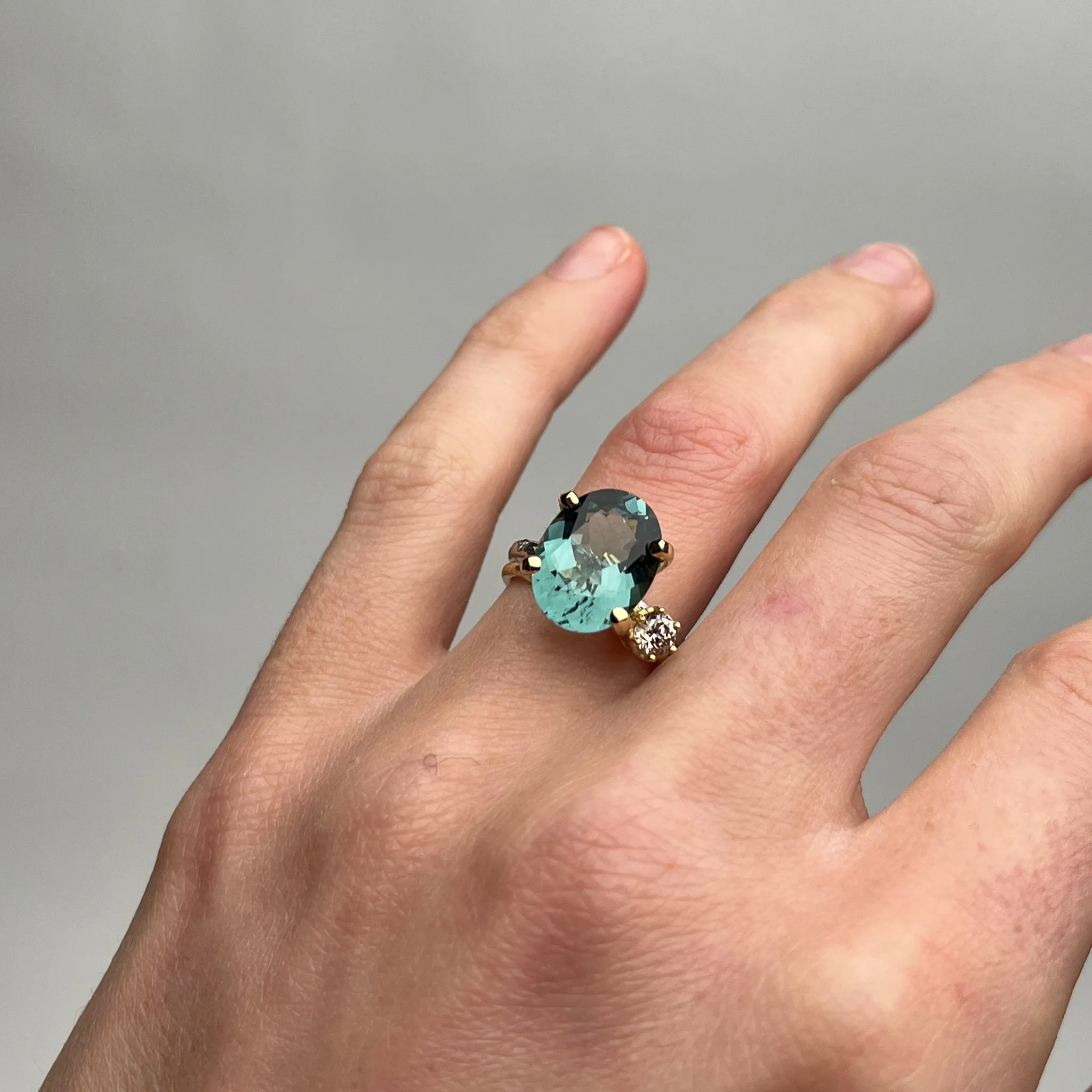 Teal Tourmaline Stack Ring Pieces of Eight