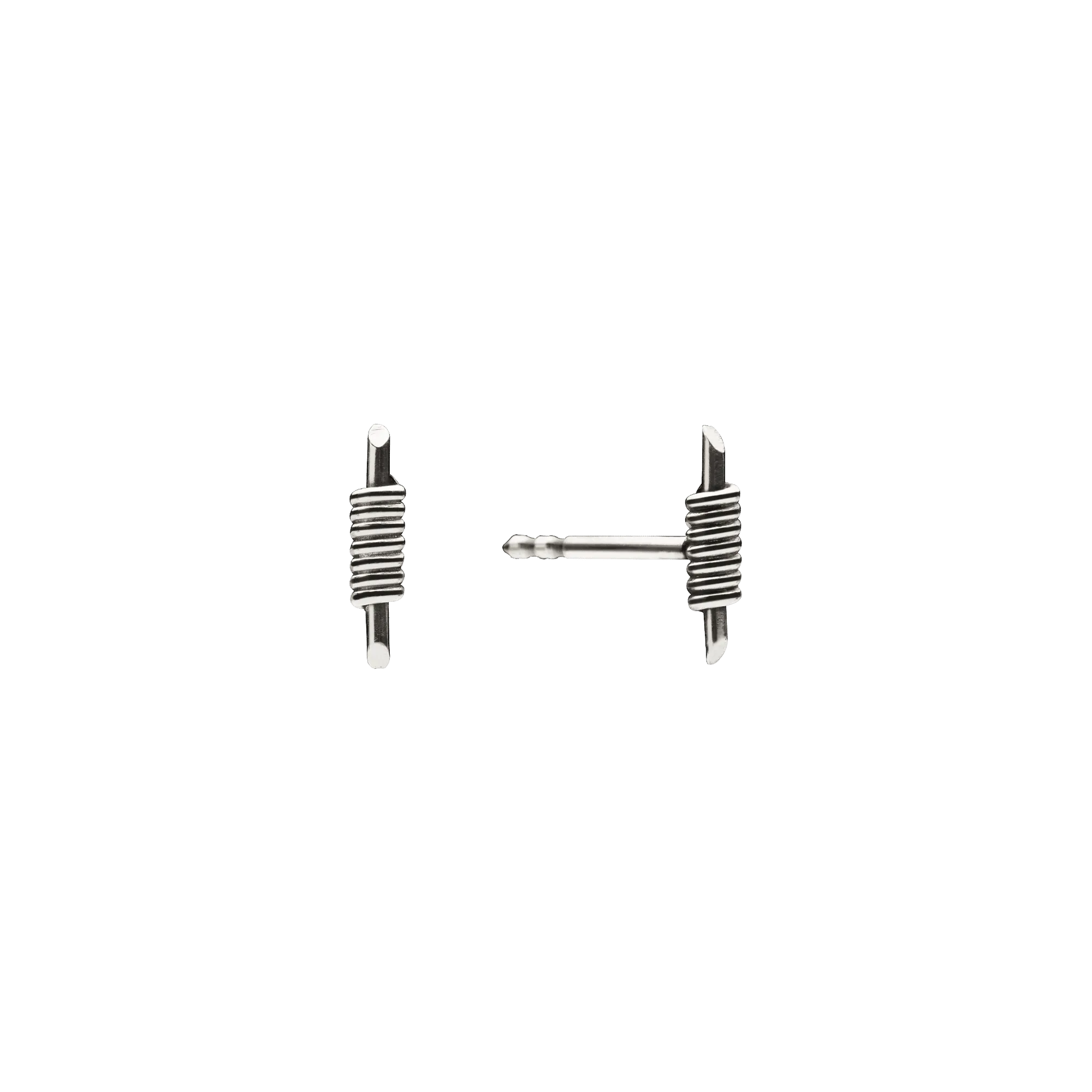Tiny Bullet Earrings Silver