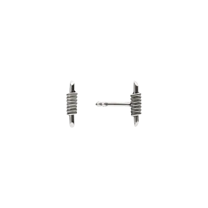 Tiny Bullet Earrings Silver
