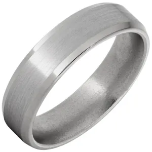 Titanium Beveled Edge Band with Satin Finish