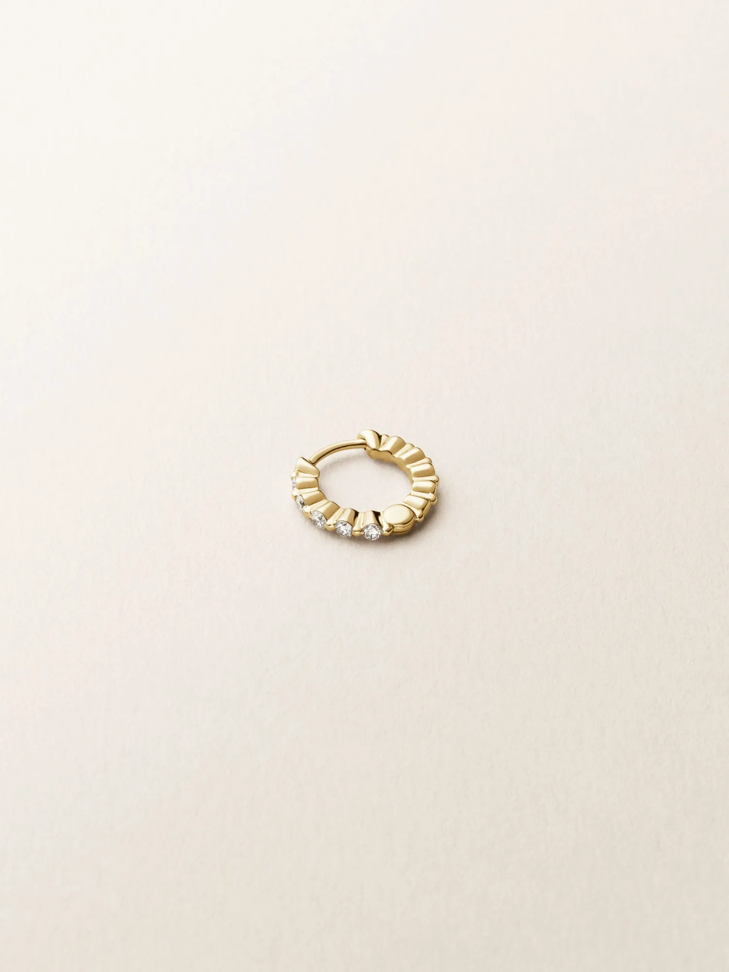 True Romance 8 14K Gold Huggie w. Lab-Grown Diamonds