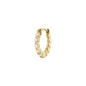 True Romance 8 14K Gold Huggie w. Lab-Grown Diamonds