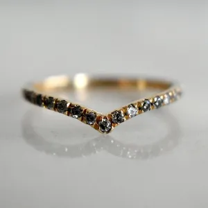 V-Shaped Diamond Chevron Wedding Band