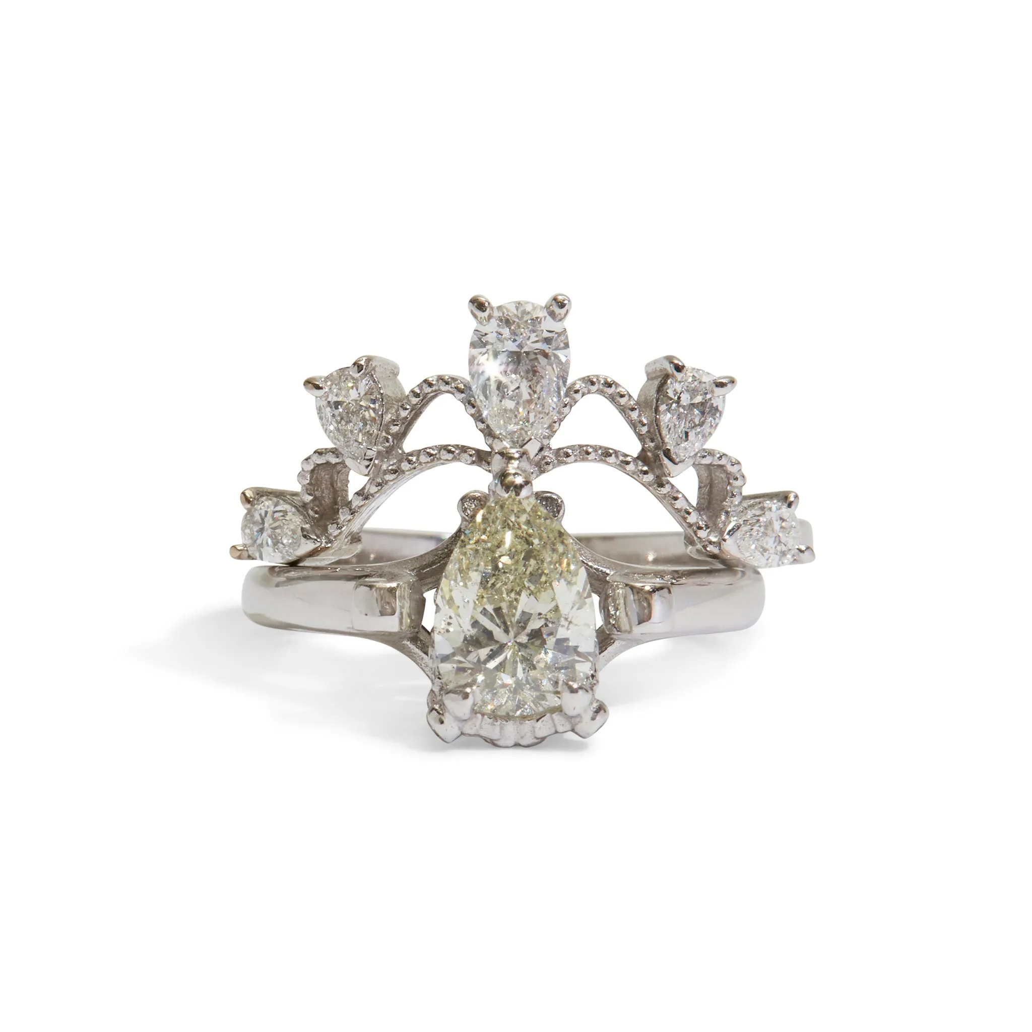 Veiled Drop Ring Pieces of Eight