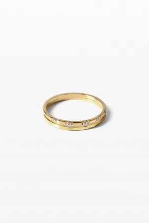 Wedding 02 18K Gold Ring w. Diamond