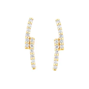 When Lightning Strikes 18K Gold Stud w. Diamond