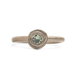White Gold Native Bud Ring Pieces of Eight