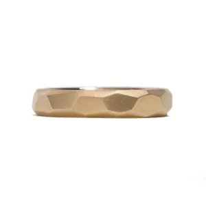 Wide Faceted Gold Wedding Ring Pieces of Eight
