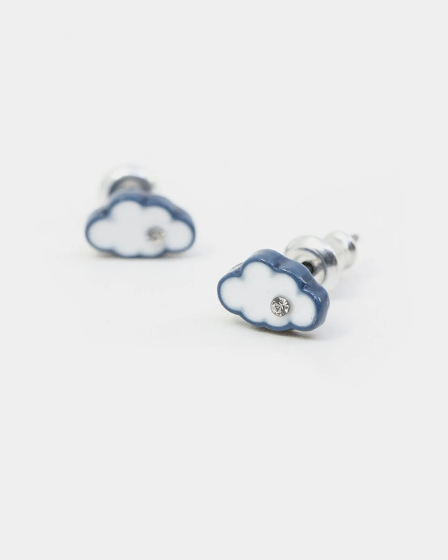 Wild For The Weekend Cloud Enamel Studs Blue