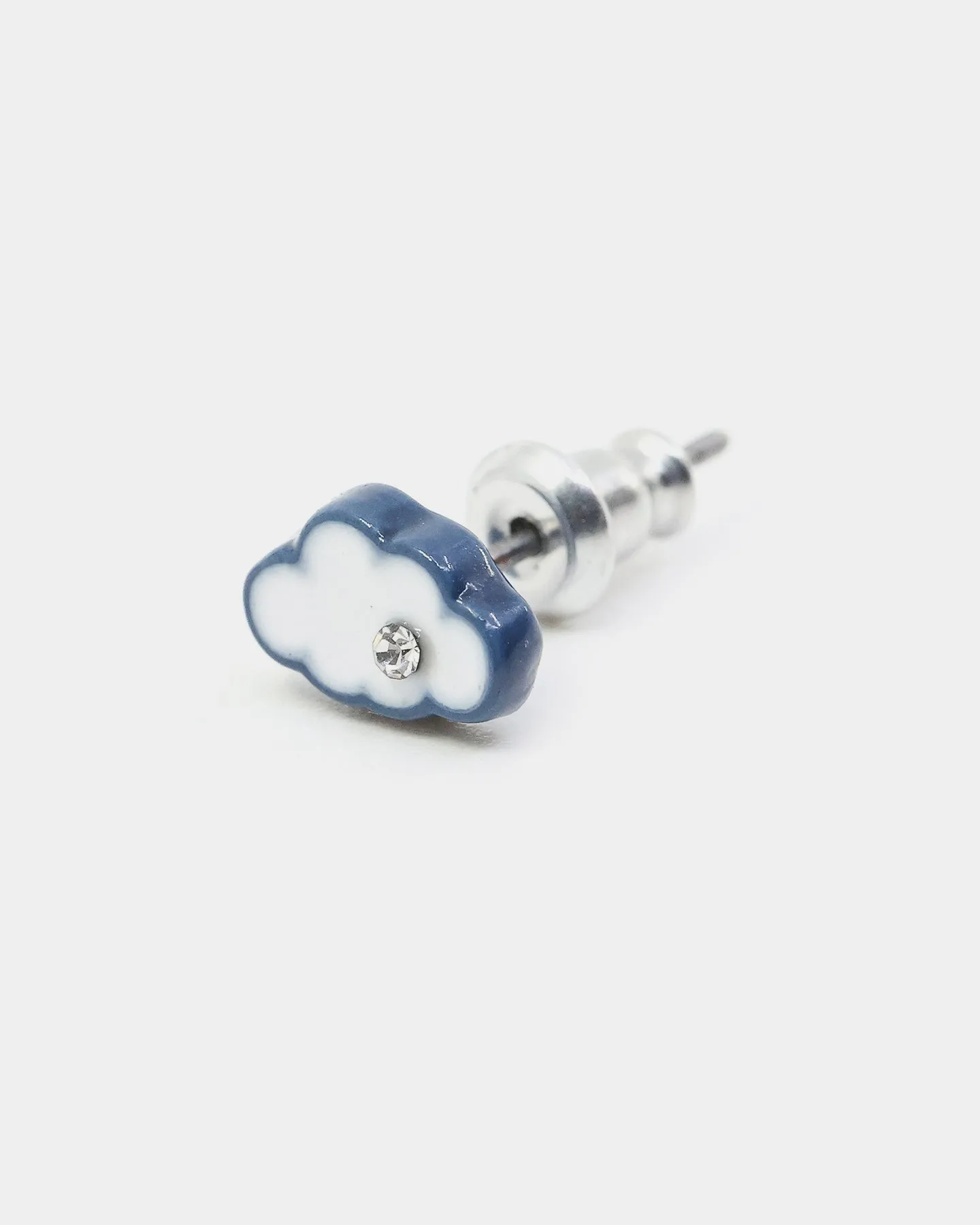 Wild For The Weekend Cloud Enamel Studs Blue