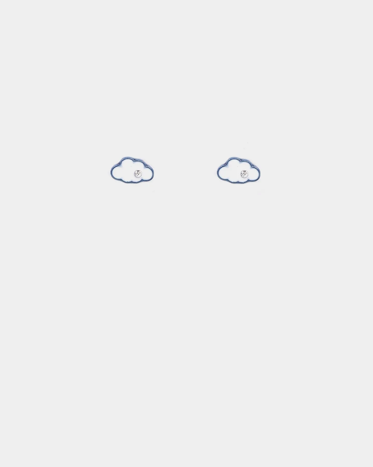 Wild For The Weekend Cloud Enamel Studs Blue