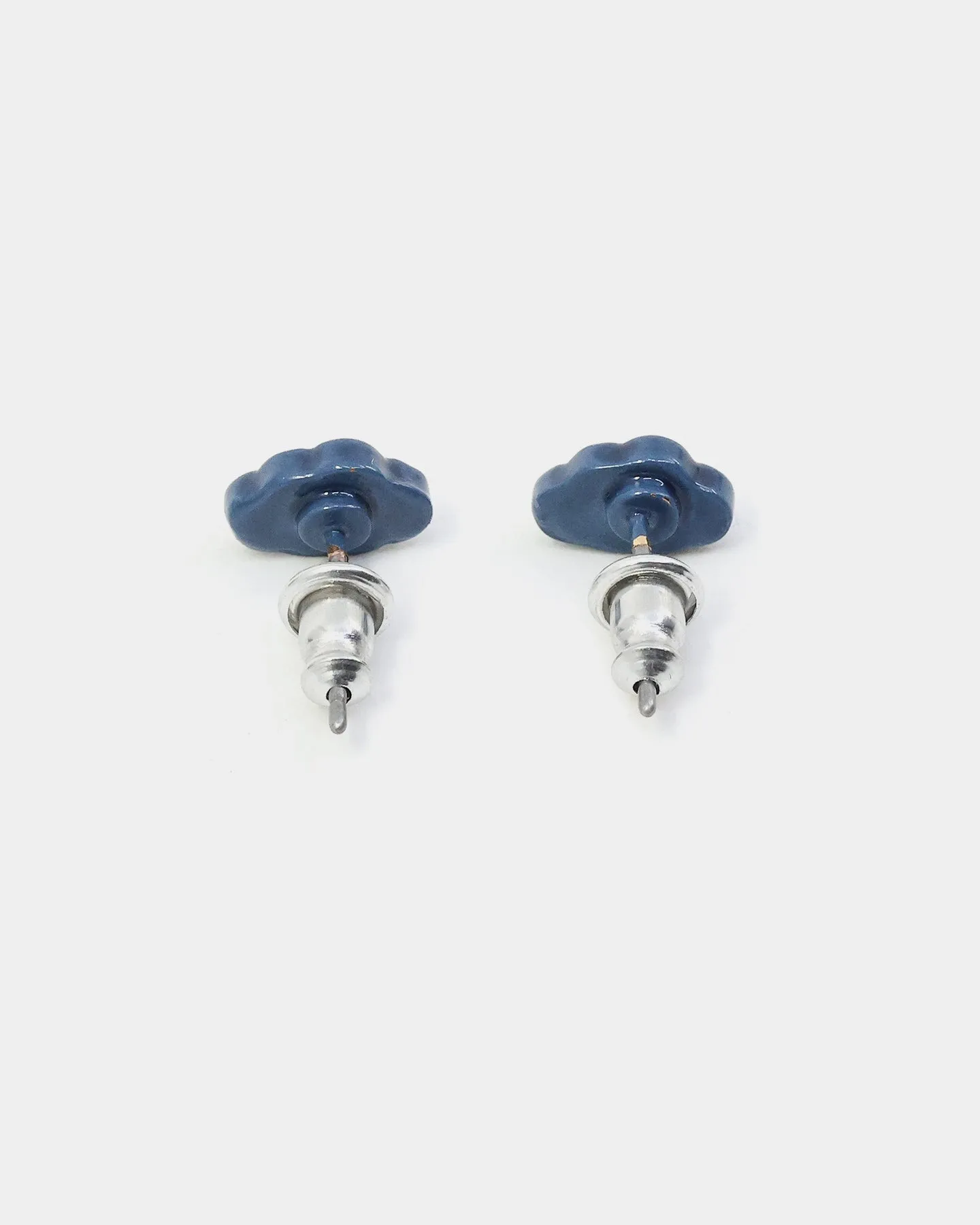 Wild For The Weekend Cloud Enamel Studs Blue