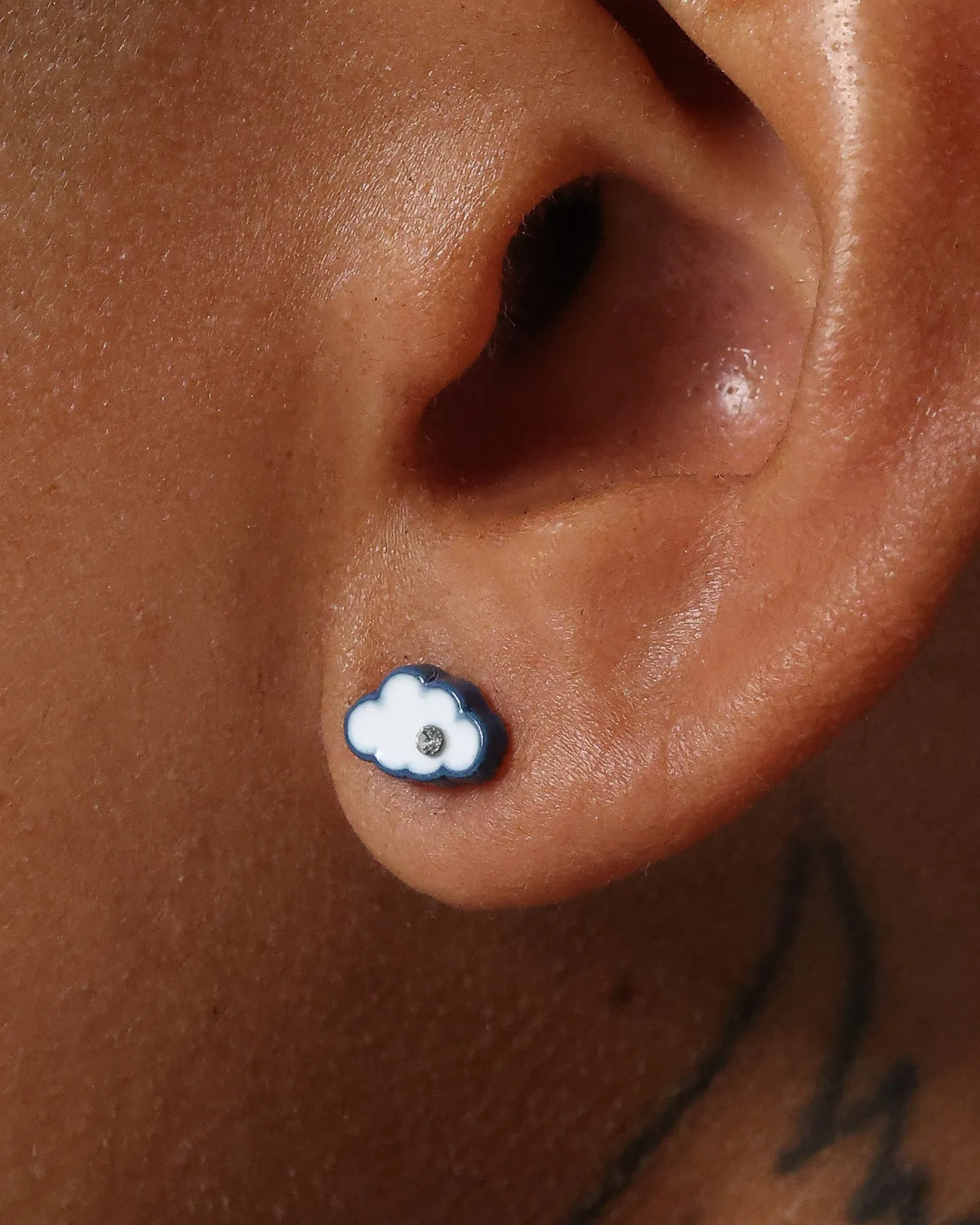 Wild For The Weekend Cloud Enamel Studs Blue