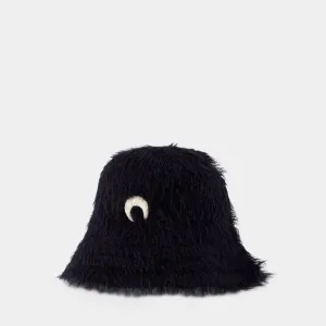 Wild Puffy Bucket Hat - Marine Serre - Synthetic - Black
